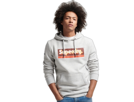 Sweatshirt para Hombre SUPERDRY (2XL - Algodón - Gris)