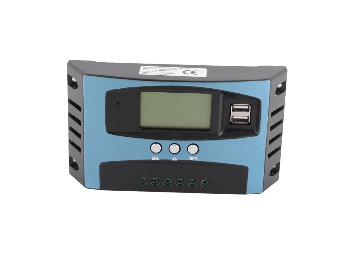 Controlador De Carga Solar Mppt Trifásico De 12 V/24 V Y 50 A Con Protección Y Pantalla Lcd.
