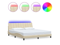 Estructura De Cama VIDAXL Crema Tela (180 x 200 cm)