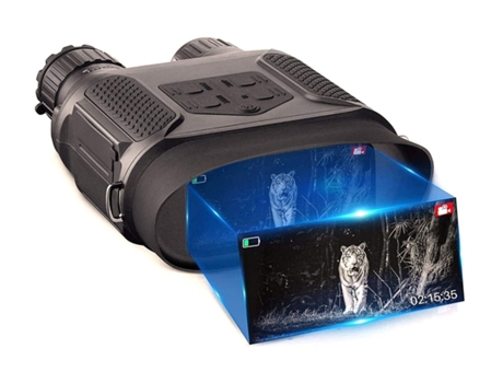 Potentes binoculares para adultos 12X42 Compact HD Bak4 Prism Fmc Binoculares de visión nocturna para observación de aves Camping -Negro YIZHOOD