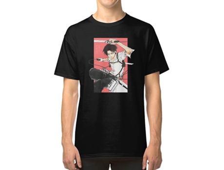 Camiseta ROCKINSTONE Levi Ackerman Algodón para Hombre (3XL)