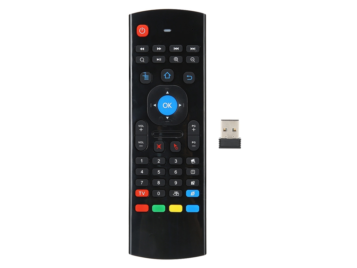 Controle Remoto Sem Fio Mx3 2.4g Com Mouse De Movimento E Sensor Infravermelho Para Tv E Pc
