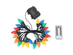 2026-luces De Navidad C9 Led 16.4ft 20 Led Impermeables Fresa Para Exterior Interior Patio Boda Fiesta Decoración