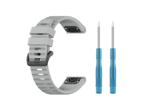 Correa de reloj inteligente para Garmin Fenix 7/EPIX 22 mm Silicona de color sólido de liberación rápida (gris)