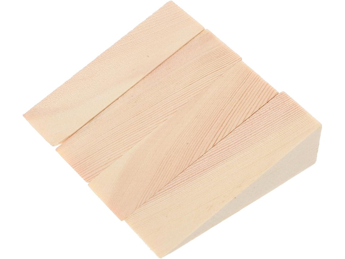 Juego De 4 Topes De Puerta Triangulares De Madera Color Caqui Multifuncionales, De Fácil Instalación, Para Oficinas Y