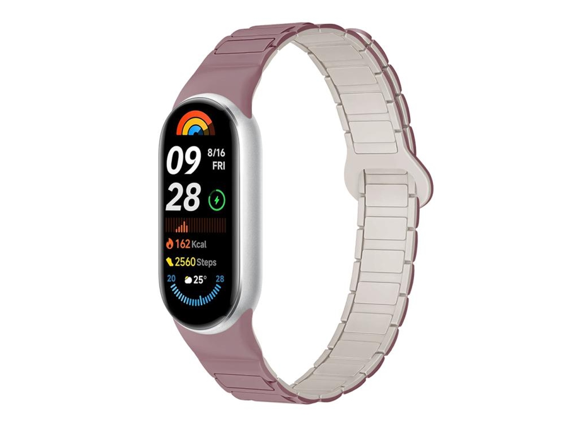 Pulsera para Xiaomi Smart Band 10/9/8 - Silicona magnética - Con tres esferas