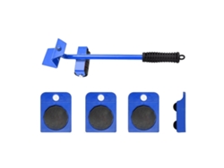 Elevador De Muebles De Alta Resistencia Con 4 Ruedas Y 1 Barra, Color Azul - Herramienta Para Mover Muebles Pesados
