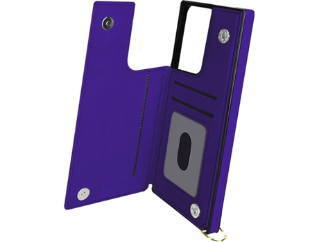Carcasa Samsung Galaxy S21 Ultra AVIZAR Multifunción con Cordón Morado