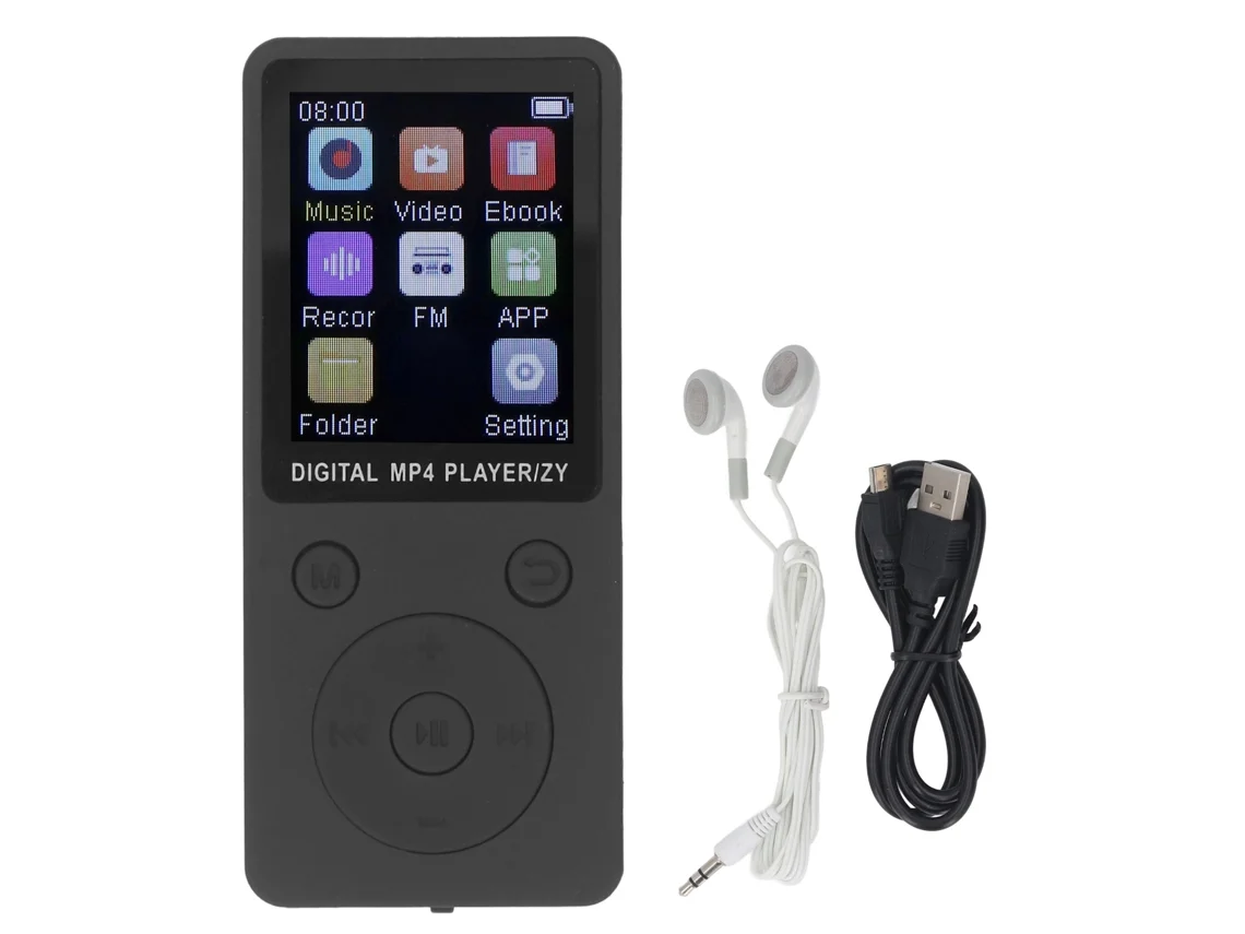 Reproductor MP3 y MP4 Bluetooth 5.0 con pantalla a color de 1,8 pulgadas