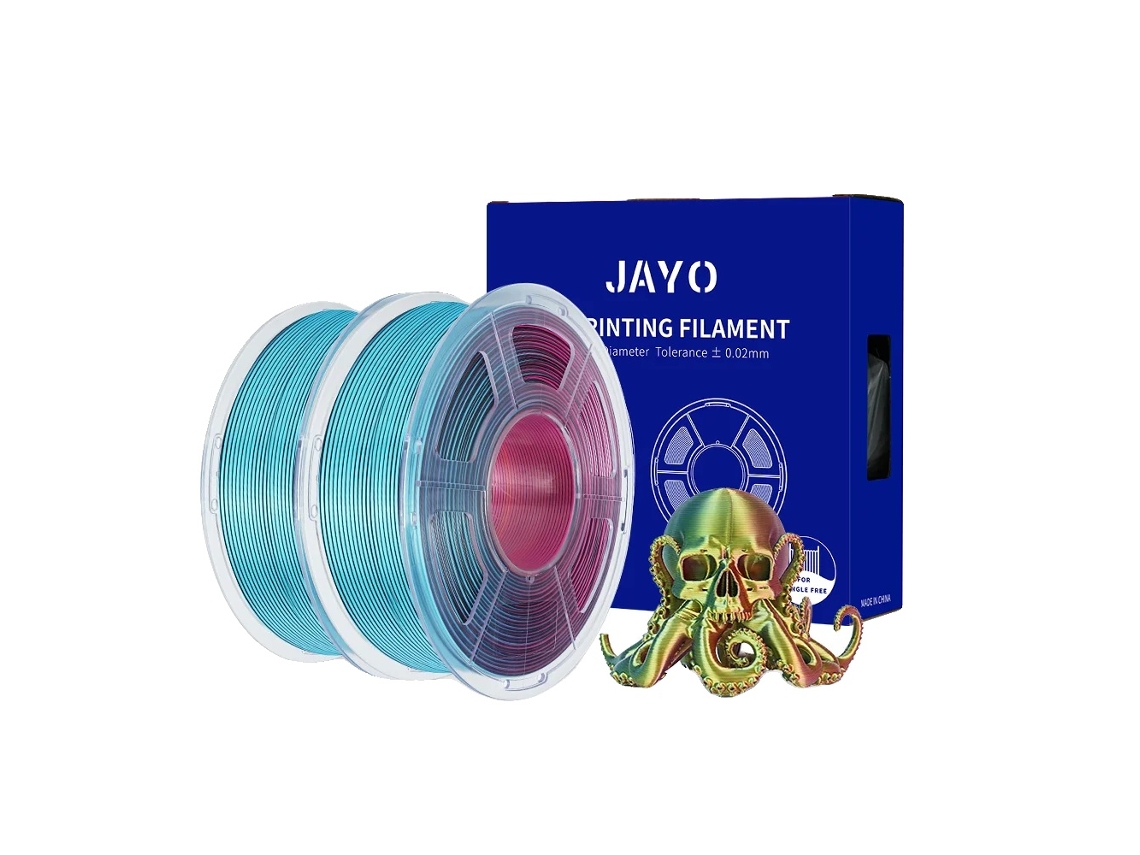 Filamento para impresora 3D, material PLA, alta resistencia, Rd-yl-gn-bk