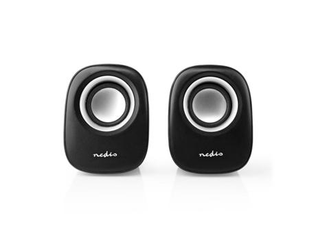 Altavoces para PC 2.0 12W Macho de 3,5 mm Alimentación USB Control del volumen NEDIS