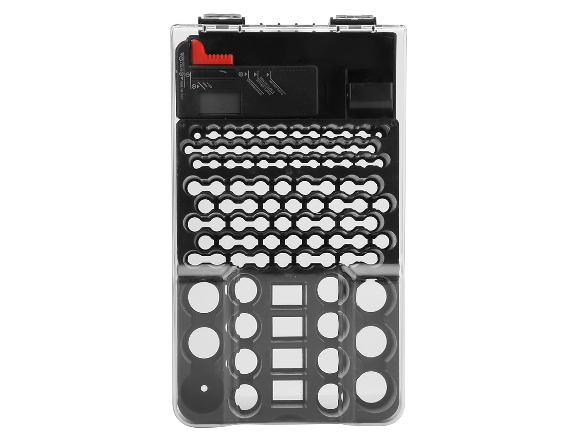 Organizador Portátil De Baterías Con 104 Compartimentos Y Estuche Para Guardar El Comprobador De Baterías.