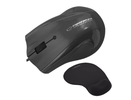 Ratón Óptico 1200Dpi Usb Gel Mat Black