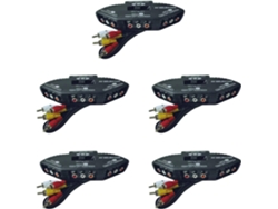 Selector De Conmutación Y Divisor De Audio Y Video Av De 3 Vías 5x Con Cable Para X-tv