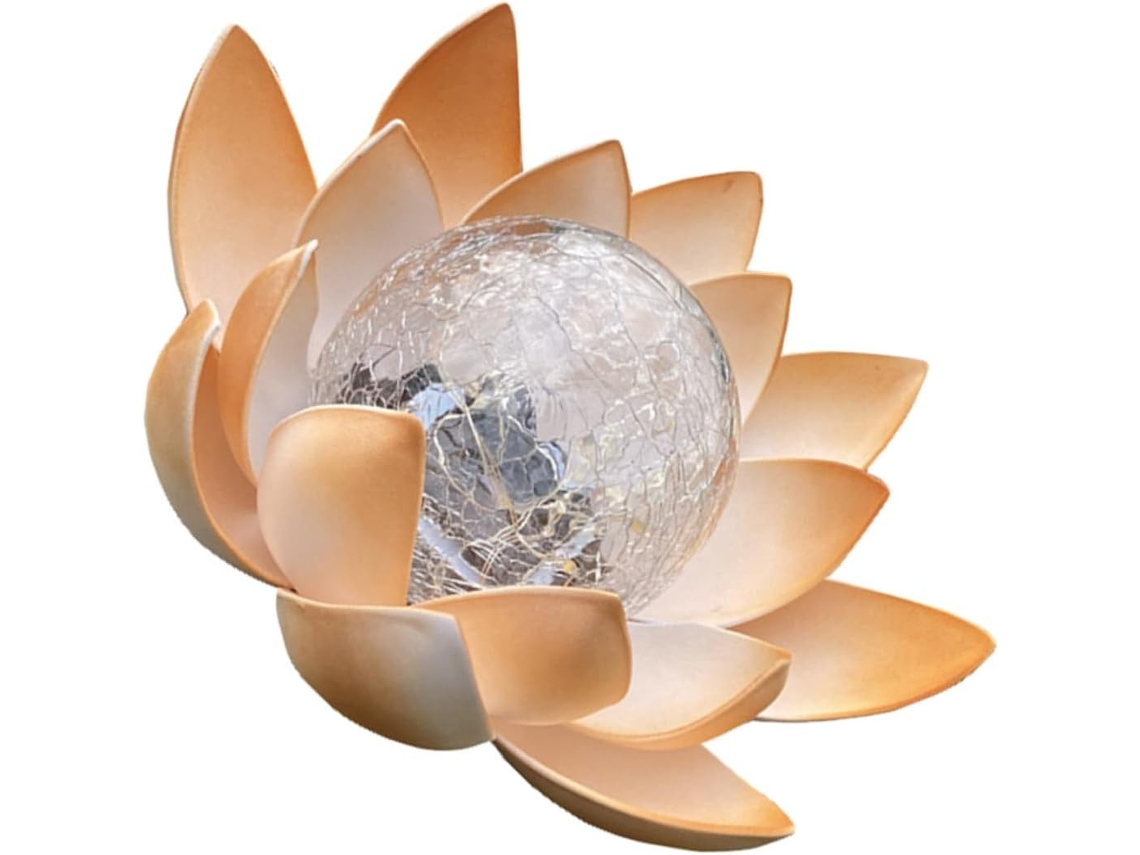 Lámpara Solar Exterior Con Forma De Flor De Loto, Iluminación Decorativa Para Jardín, Luz Solar Led Impermeable.