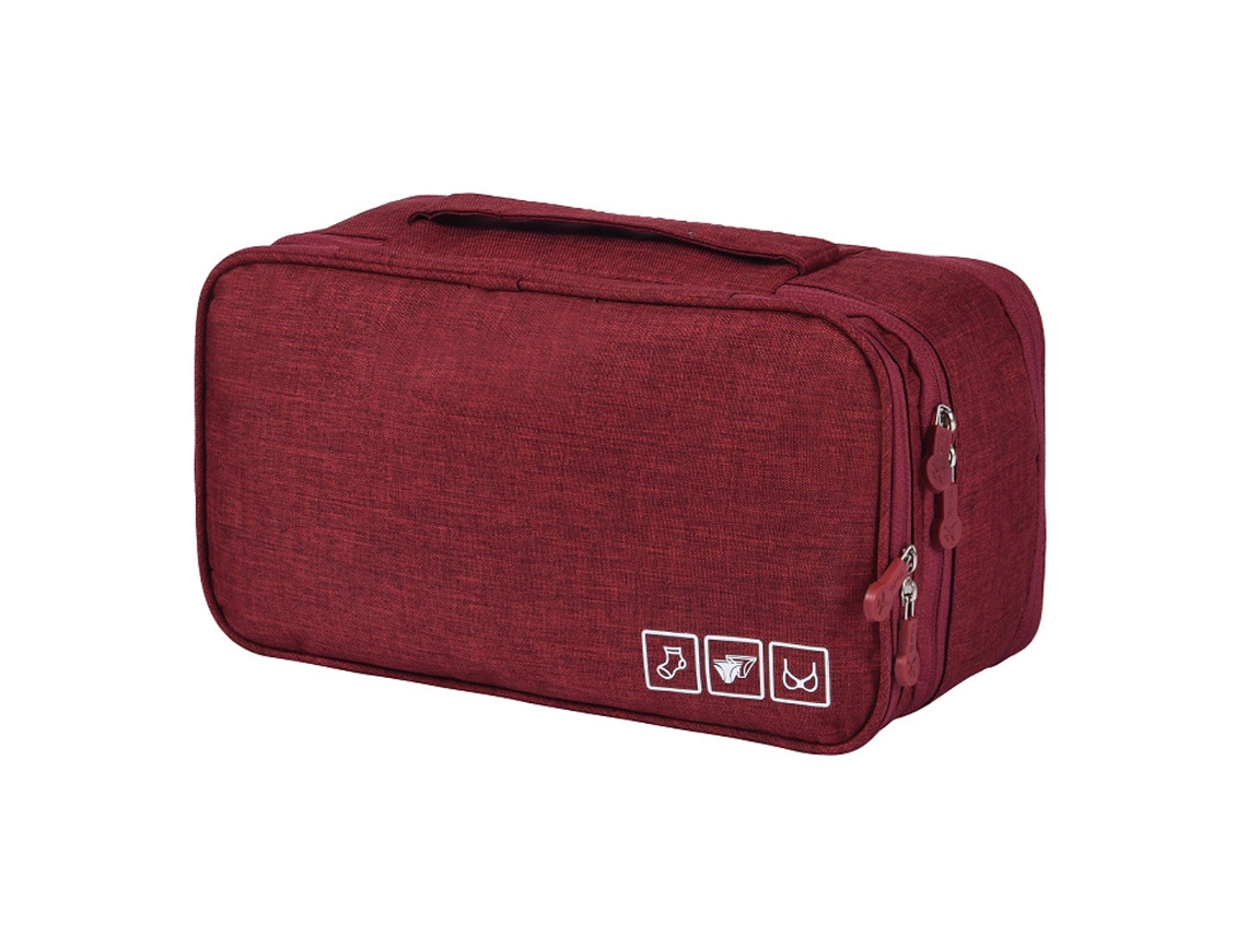 Bolsa de Almacenaje Bolsa Catiónica Sujetadores Ropa Interior Capas RNEMITERY Oxford Tecido Rojo (27x17x4cm)