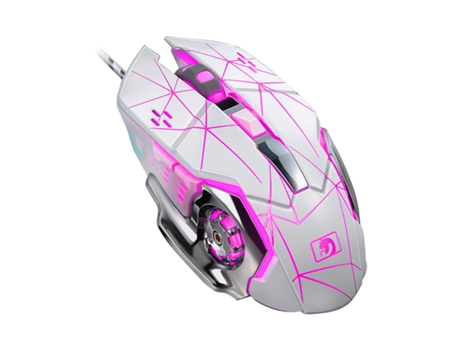 Ratón con cable Ergonómico Antideslizante Luminoso Profesional Agarre cómodo DPI Ajustable 6 botones Ratón para juegos Ratones ópticos con cable US...