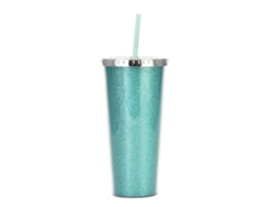 Taza brillante plástica reutilizable de la bebida de la taza de la agua fría 700ml con la capa doble de la tapa y de la paja JEIIBRZUI