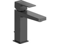 DURAVIT Manhattan Mezclador monomando de lavabo, 129 mm de saliente, con desagüe automático, MH1020001, Color: Negro Mate