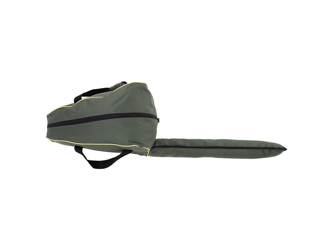 Bolsa De Transporte Portátil De Tela Oxford Para Motosierra Con Asa Y Cinturón Verde.