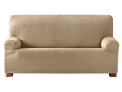 Funda de Sofá Tejido Elástico Vulcano para Sofá de 4 Plazas Beige MILICA con 2 Fundas de Cojin