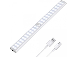 Luz nocturna pequeña, armario nocturno pequeño Luz inteligente Luz con sensor automático 40LD recargable 4 engranajes Luz blanca Pantalla completa -