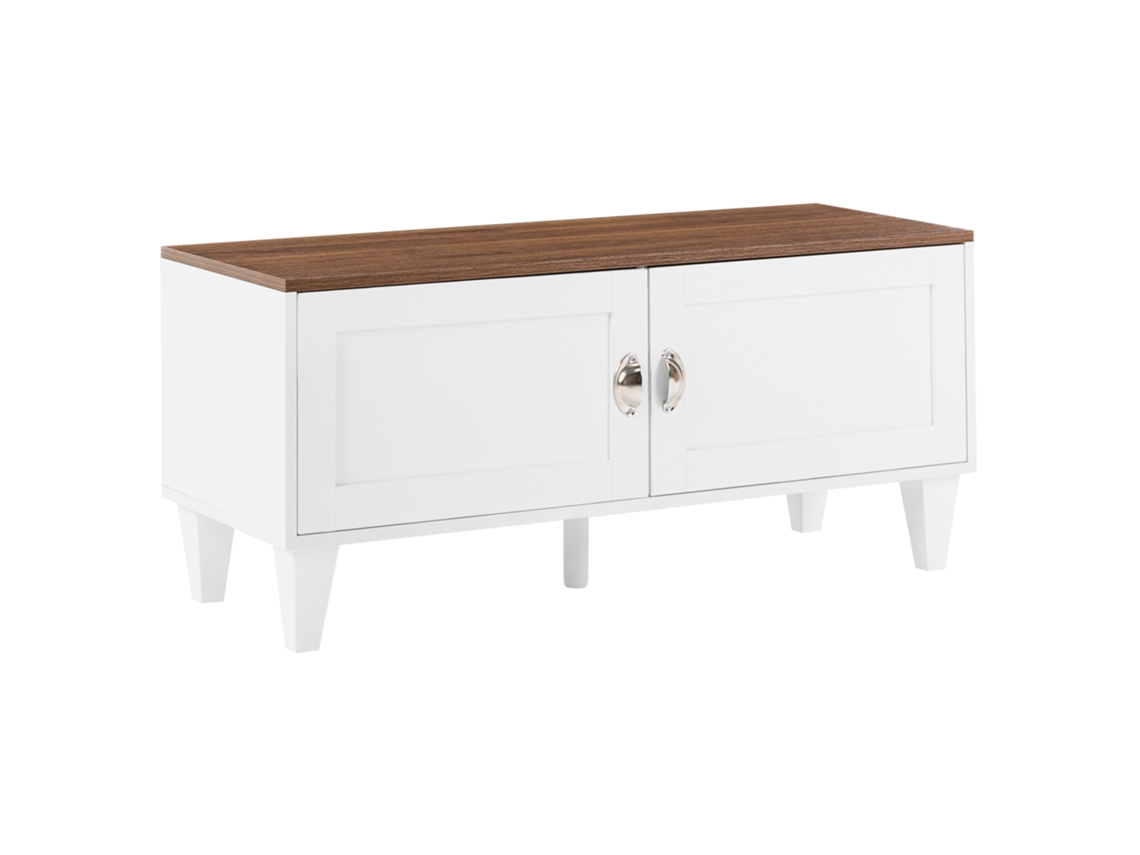 Móvel Para Sapatos De Estilo Tradicional Beliani Quebec De Mdf Branco 100x40x46