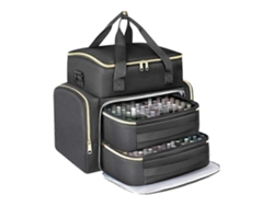 Mochila organizadora de esmaltes de uñas con capacidad para 96 a 100+ botellas, lámpara UV para uñas, organizadores y almacenamiento de uñas GOKOCO (15 ml/0,5 onzas líquidas)