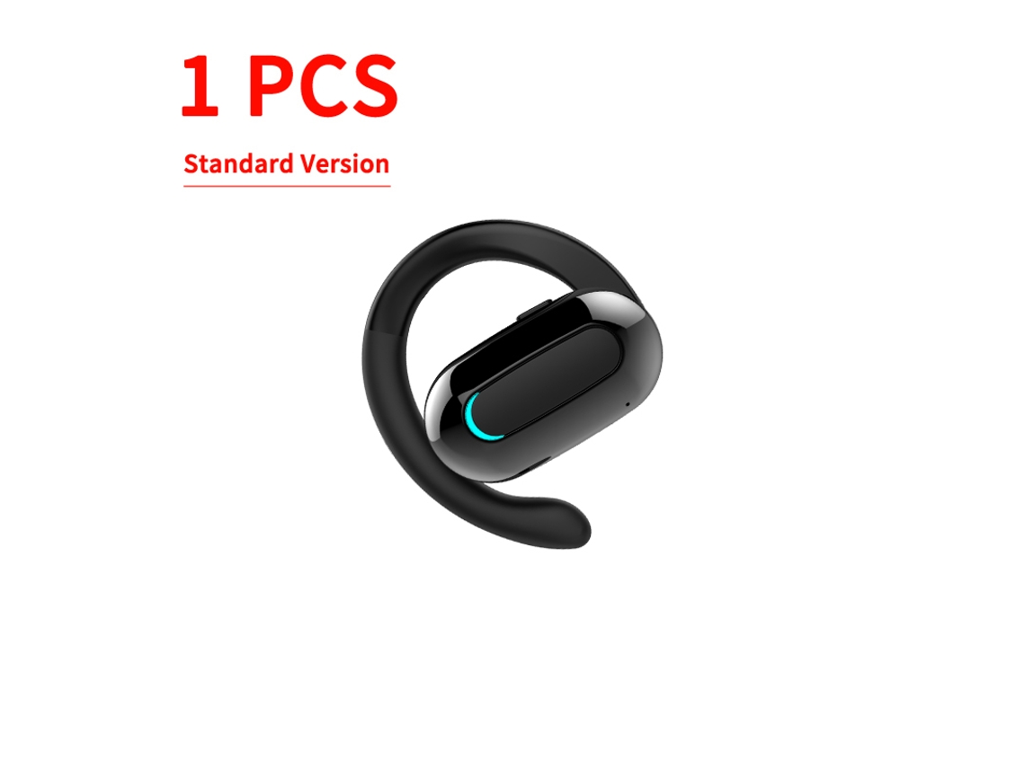 Auriculares Inalámbricos Bluetooth (negros) Con Micrófono, Diseño Con Gancho Para La Oreja, Música Hifi, Cancelación De Ruido.