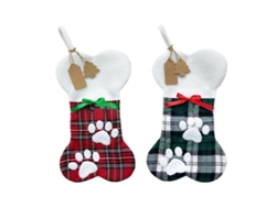 Medias navideñas: medias navideñas peludas y a cuadros para decoración navideña RNEMITERY