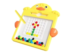 Ats-pizarra Magnética Con Lápiz Y Perlas Forma De Patso Amarillo Para Niños Pequeños Doodle Board Colorido