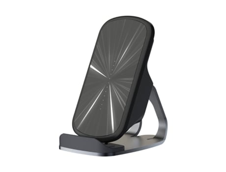 Soporte para cargador inalámbrico, carga rápida de 15 W, bobina autoalineable, negro CHRONUS