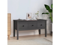 Mesa de Centro Apoyo 102X49X55 cm Pino Macizo Gris