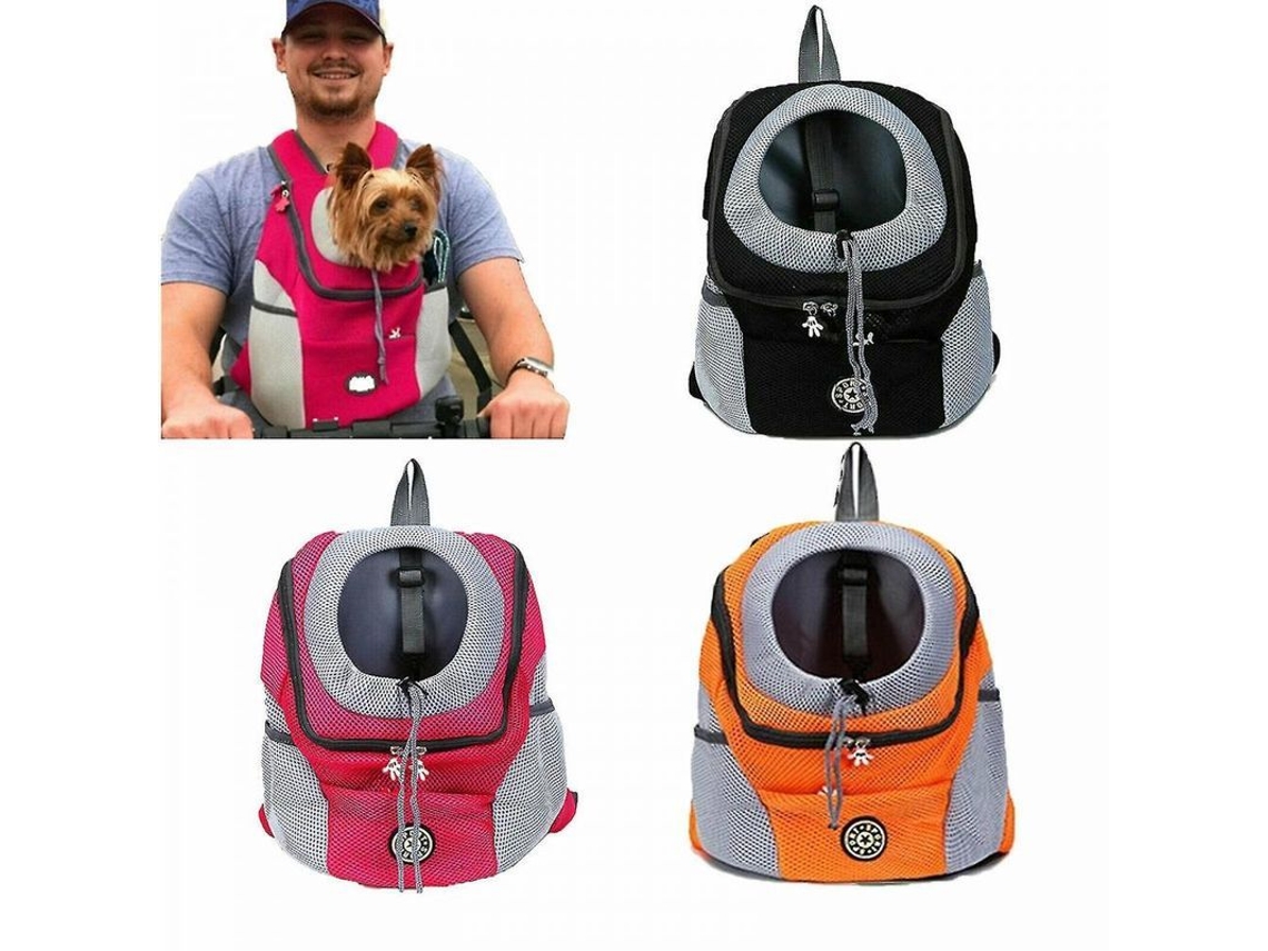 2026-mochila Portátil Para Mascotas Perros Cachorros Frontal Con Malla Qhb Tamaños S/m S Rosa
