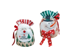 Bolsa navideña con Papá Noel y muñeco de nieve, bolsa de dulces, bolsa de manzanas para Nochebuena, bolsa de almacenamiento Hengjian