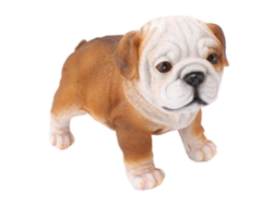 Estatua de cachorro de bulldog inglés para decoración