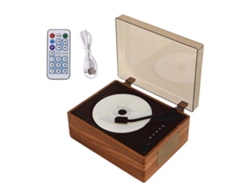 (marrón Madera) Reproductor De Cd Retro, Altavoz Inalámbrico Recargable Bluetooth 5.0