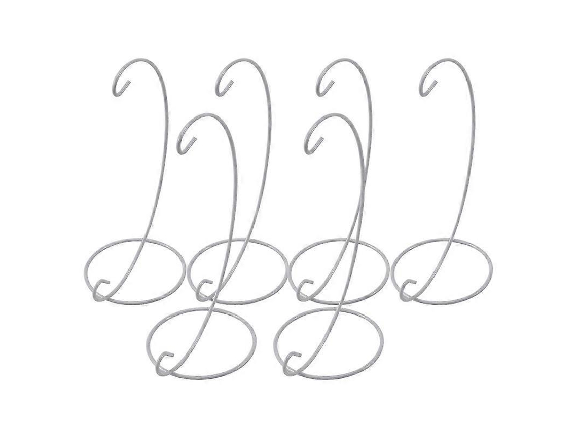 Expositor para adornos, soporte de hierro blanco para colgar globos de cristal y aire Nostalgia88 (paquete de 6)