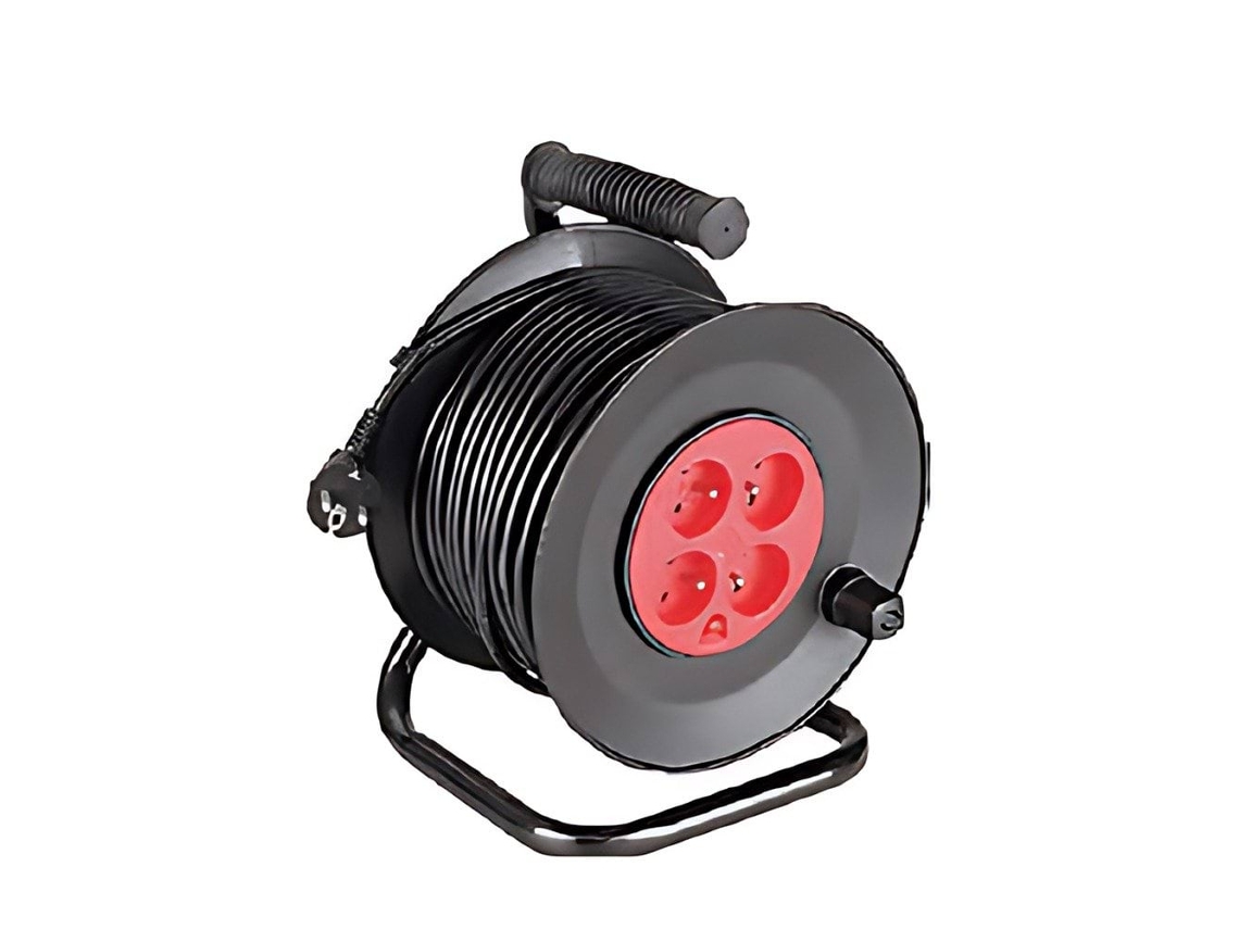 Cable de extensión cuádruple con carrete 3x1,5 mm² 50 m MACFER Geh 02