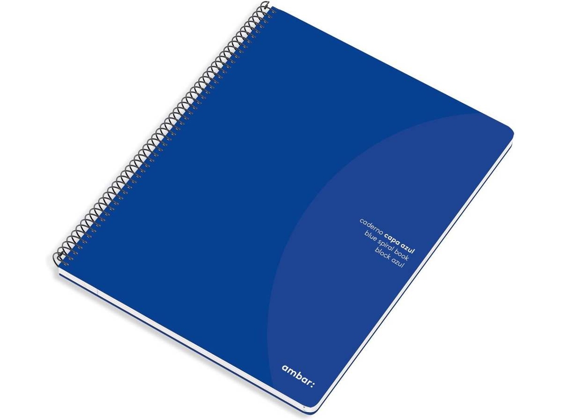 Cuaderno de Espiral AMBAR Azul (A5 - Pautado - 80 Hojas)