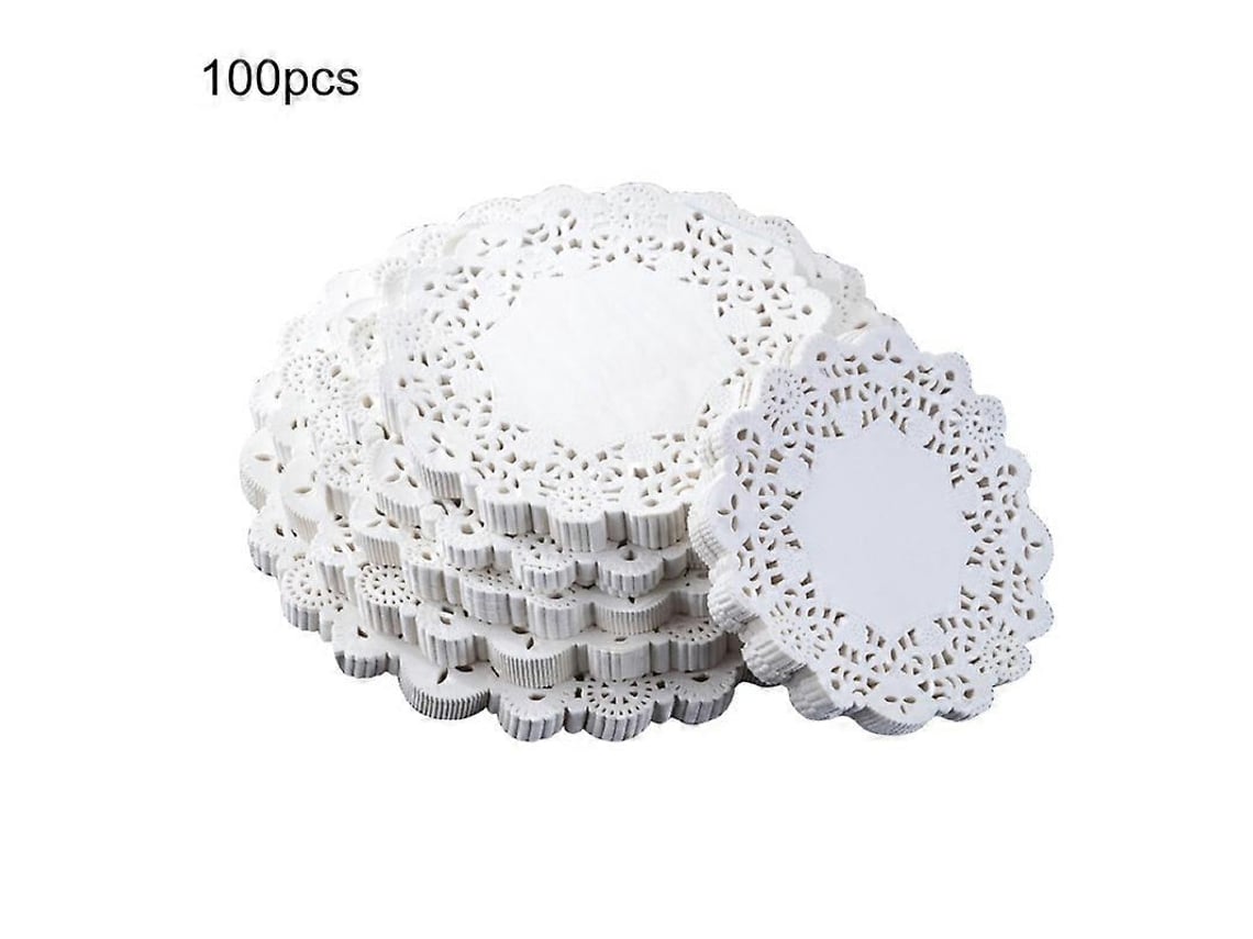 100 Toallas De Papel Redondas Con Encaje Para Pasteles Decoración De Fiesta Boda Horneado Kaesi 6.5 Pulgadas