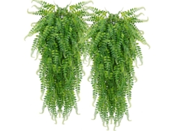 Plantas Colgantes Artificiales, Helechos Artificiales Para Decoración De Exteriores, Patios Y Balcones (2 Unidades)
