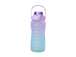 Botella De Agua De 1500 Ml Con Pajita Antigoteo Y Asa Práctica Para Senderismo, Viajes Y Gimnasio.