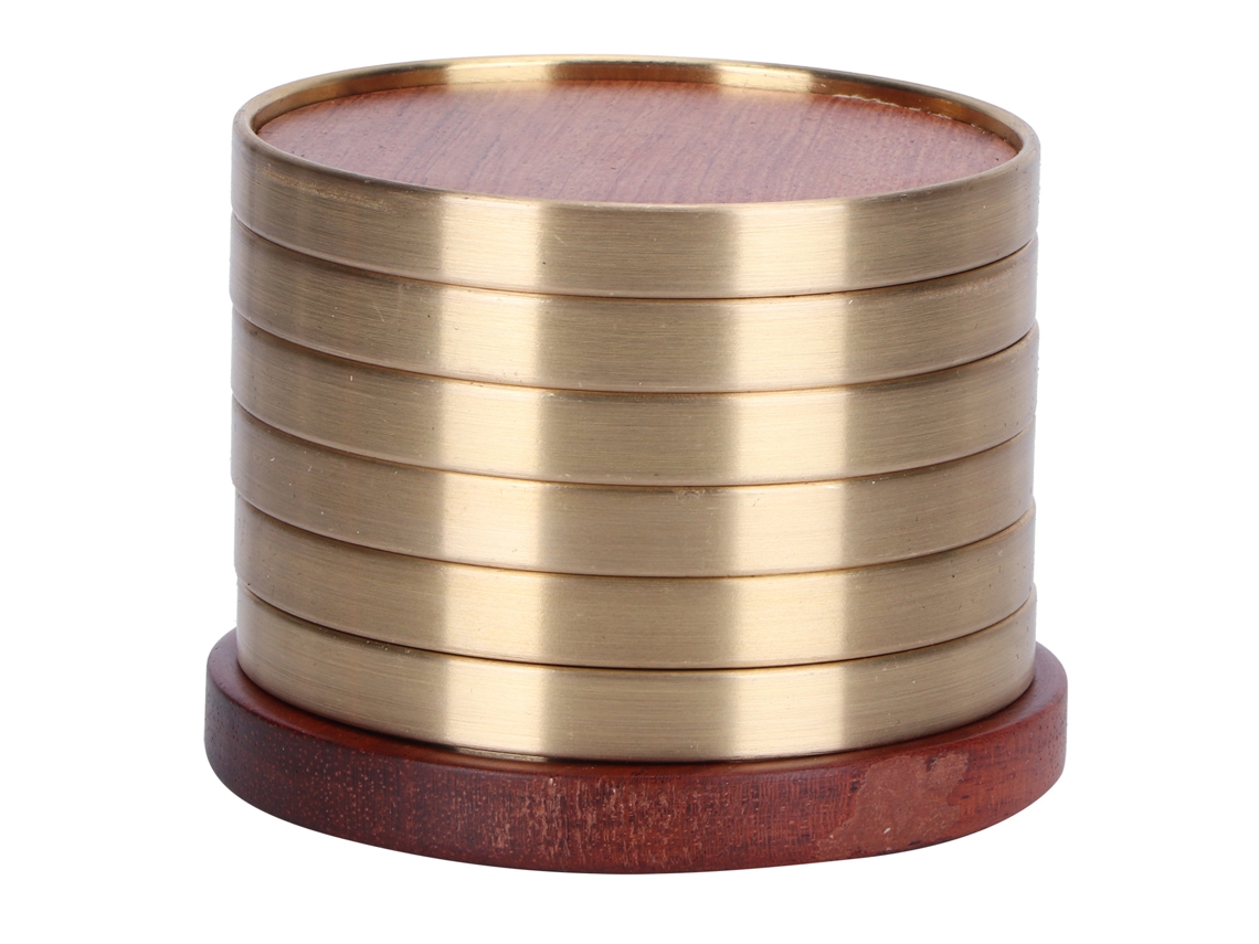 Juego De 6 Servilletas De Madera Con Plato/base Aislante De Palisandro Para La Ceremonia Del Té.