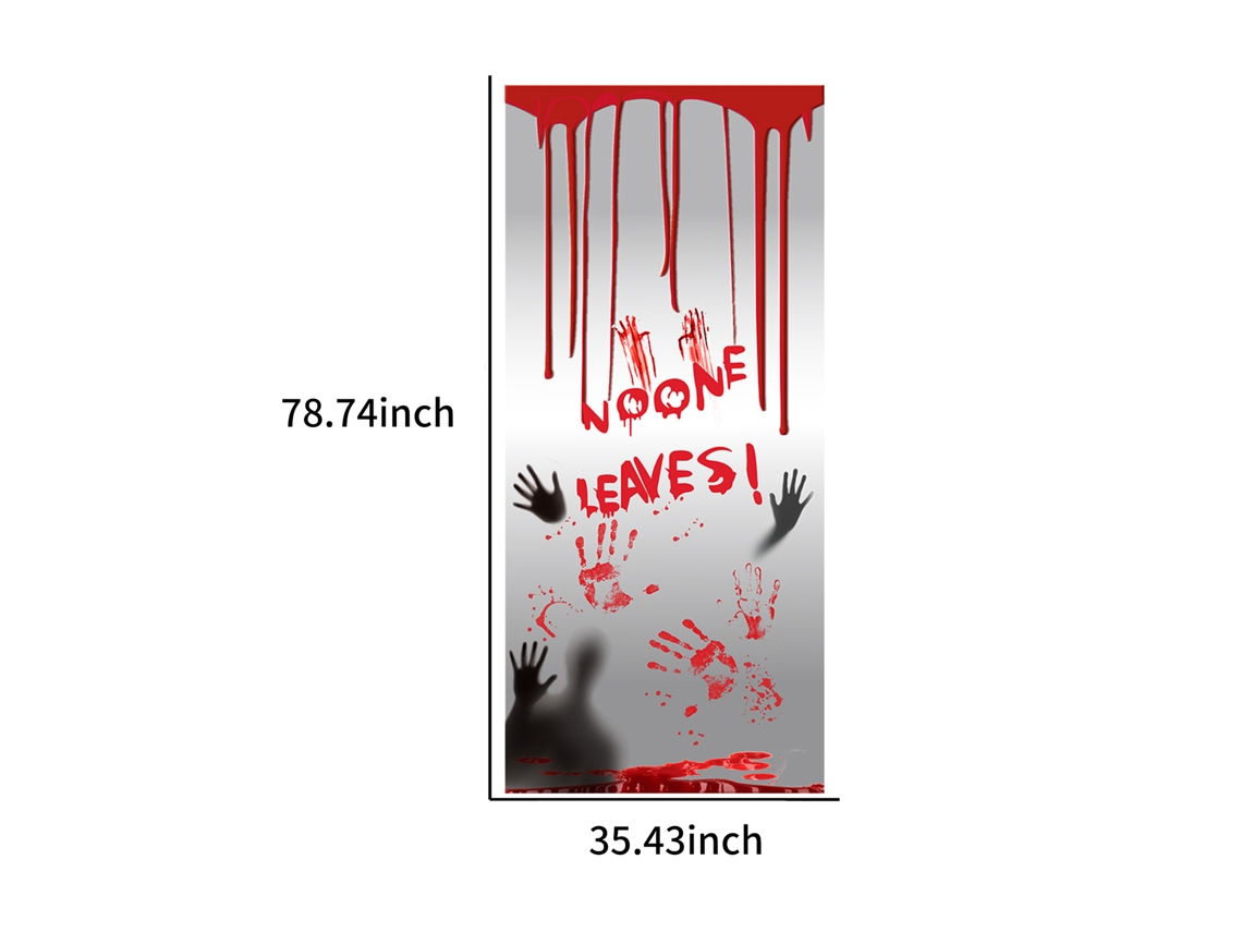 Adhesivo De Ventana Asustador No Sale Nadie Pegatina Creepy Para Halloween Decoración Regalo
