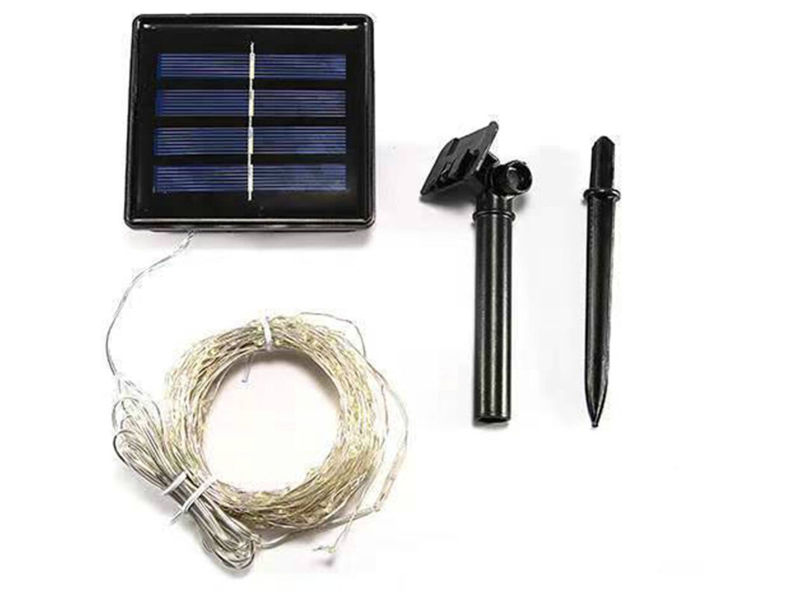 Guirnalda De Luces Led Solares, Alto Brillo, Cable De Cobre Duradero, 50 Tiras.