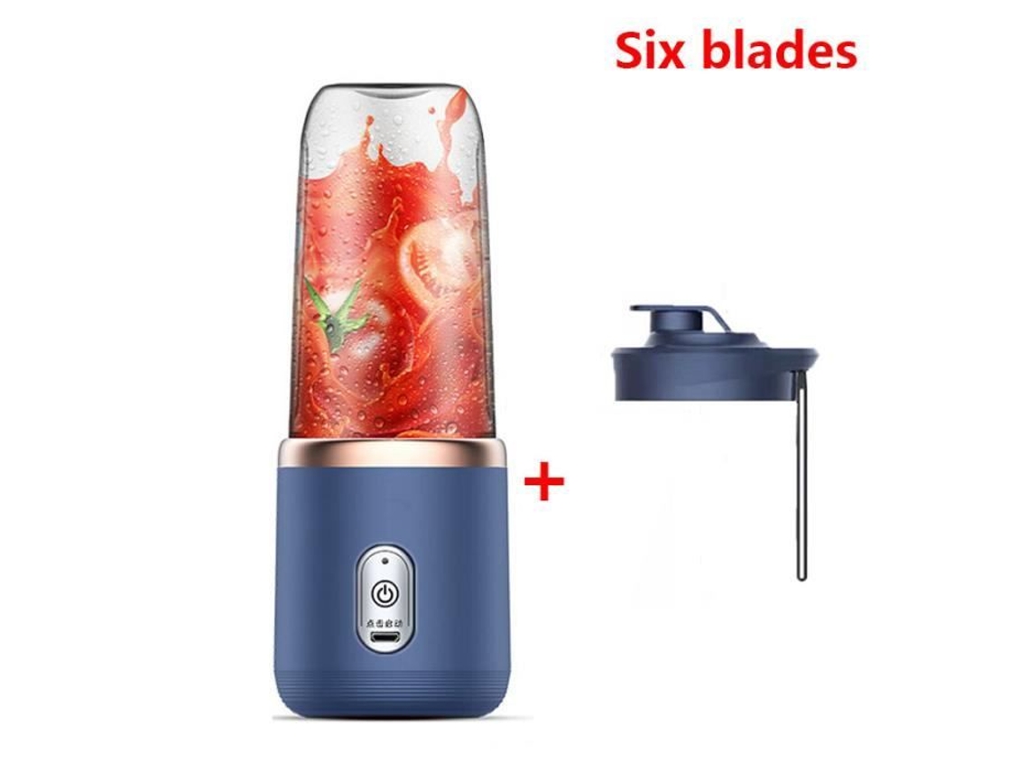 Exprimidor De Frutas, Exprimidor Eléctrico Portátil De 400 Ml, Carga USB, Exprimidor Multifuncional, para Jugo De Naranja - Azul con 1 Taza