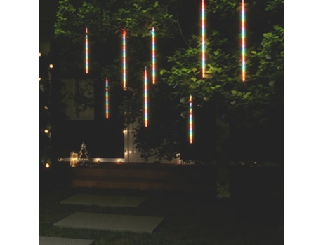 Lámpara Luces Meteoro 8 Unidades 50 cm 288 Luces LED Interior/Exterior Multicolor