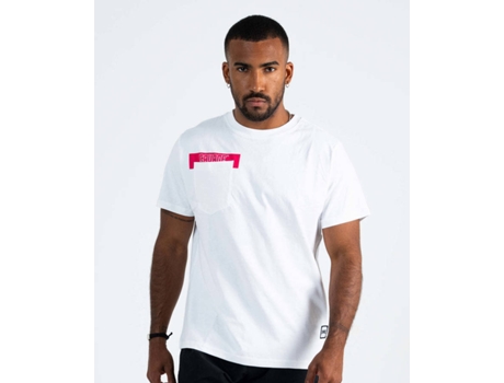 T-shirt Básica SAVAGE Crew Algodón Hombre (S - Blanco)