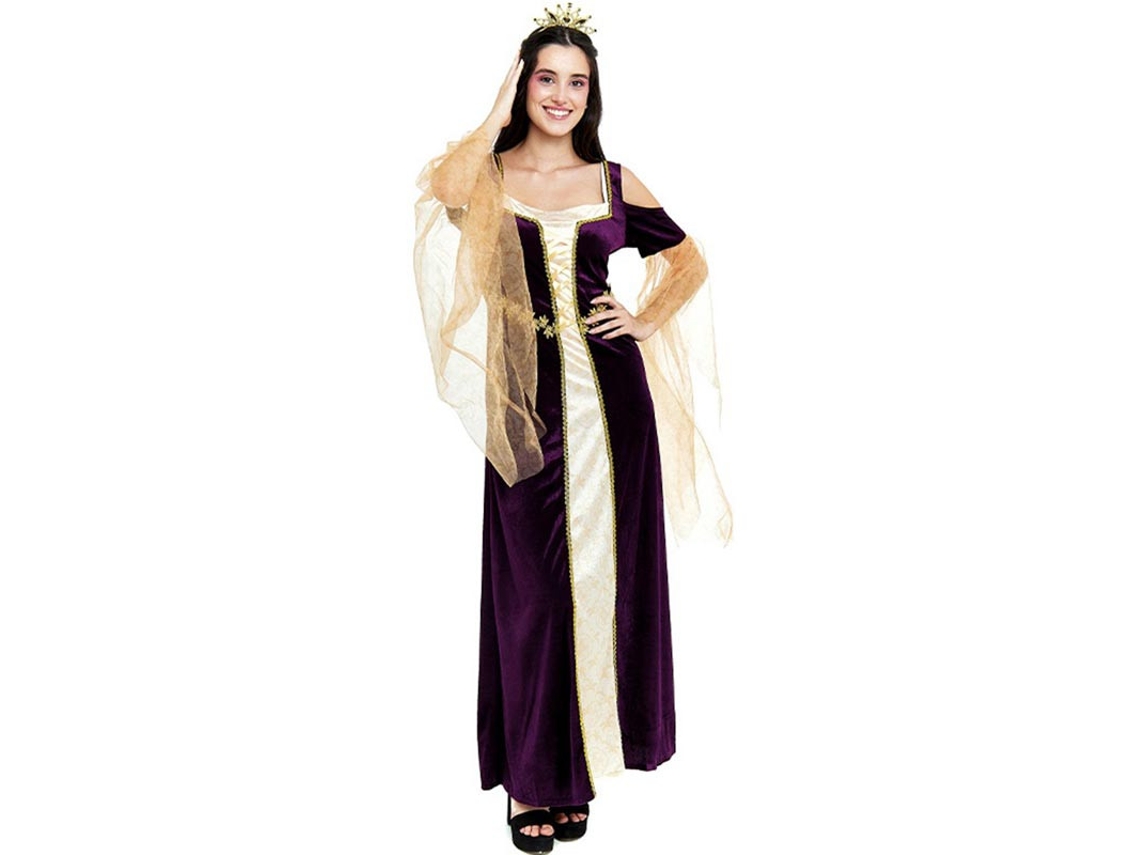 Disfraz de Princesa Medieval púrpura mangas largas para mujer